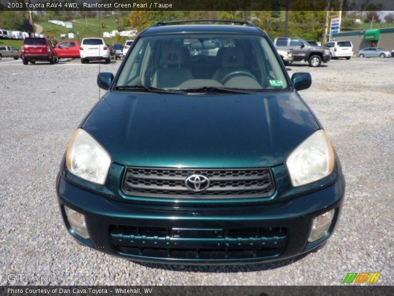 Rainforest Green Pearl / Taupe 2003 Toyota RAV4 4WD