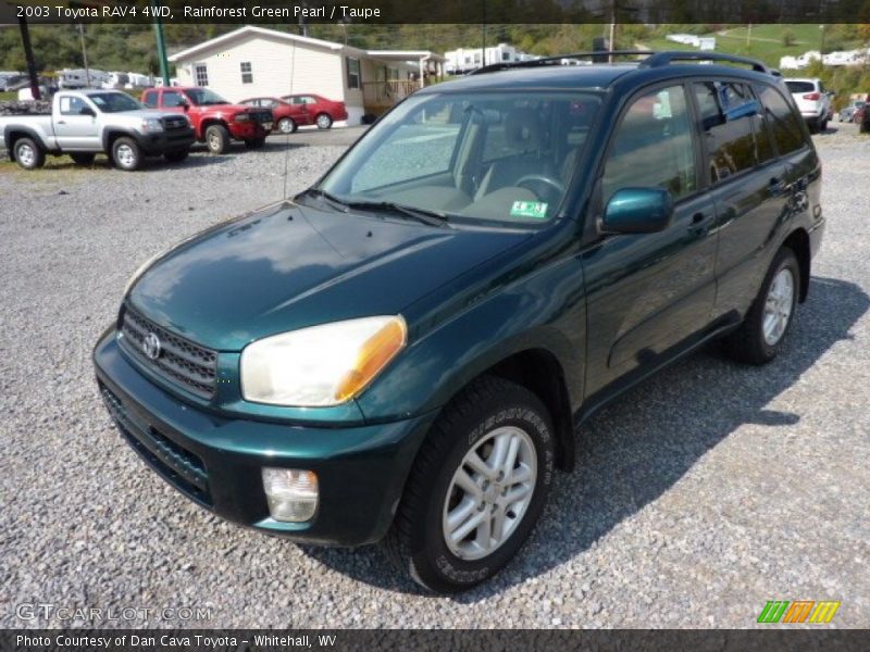 Rainforest Green Pearl / Taupe 2003 Toyota RAV4 4WD