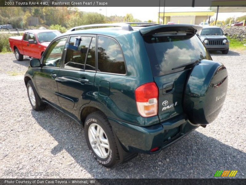 Rainforest Green Pearl / Taupe 2003 Toyota RAV4 4WD