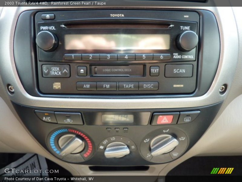 Rainforest Green Pearl / Taupe 2003 Toyota RAV4 4WD