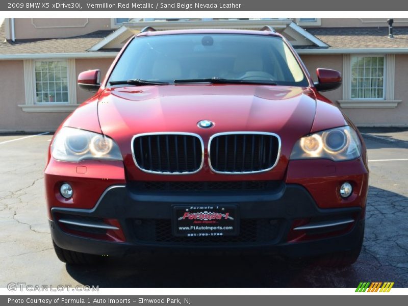 Vermillion Red Metallic / Sand Beige Nevada Leather 2009 BMW X5 xDrive30i