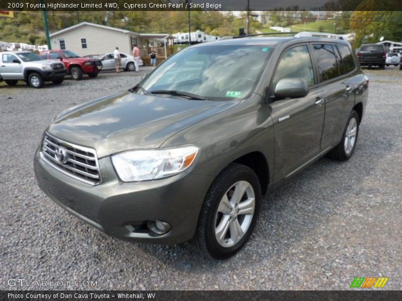 Cypress Green Pearl / Sand Beige 2009 Toyota Highlander Limited 4WD