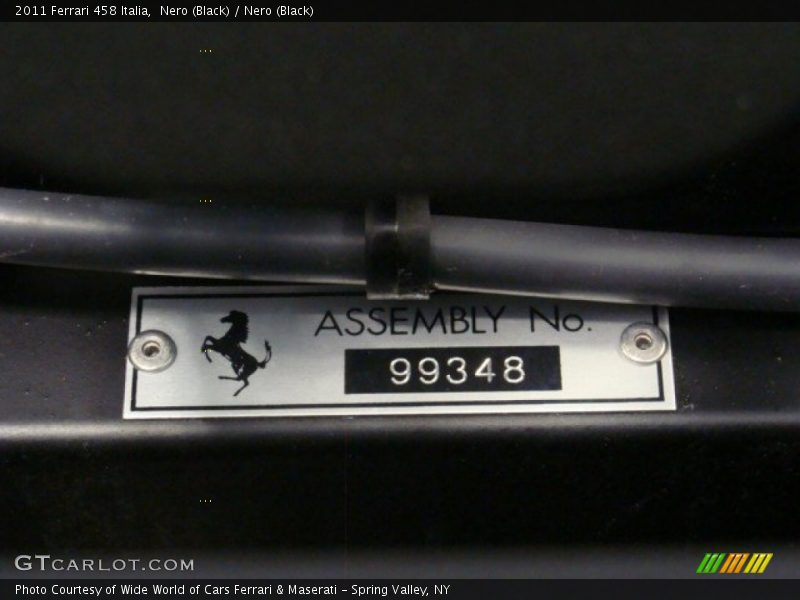 Nero (Black) / Nero (Black) 2011 Ferrari 458 Italia