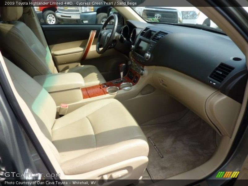 Cypress Green Pearl / Sand Beige 2009 Toyota Highlander Limited 4WD