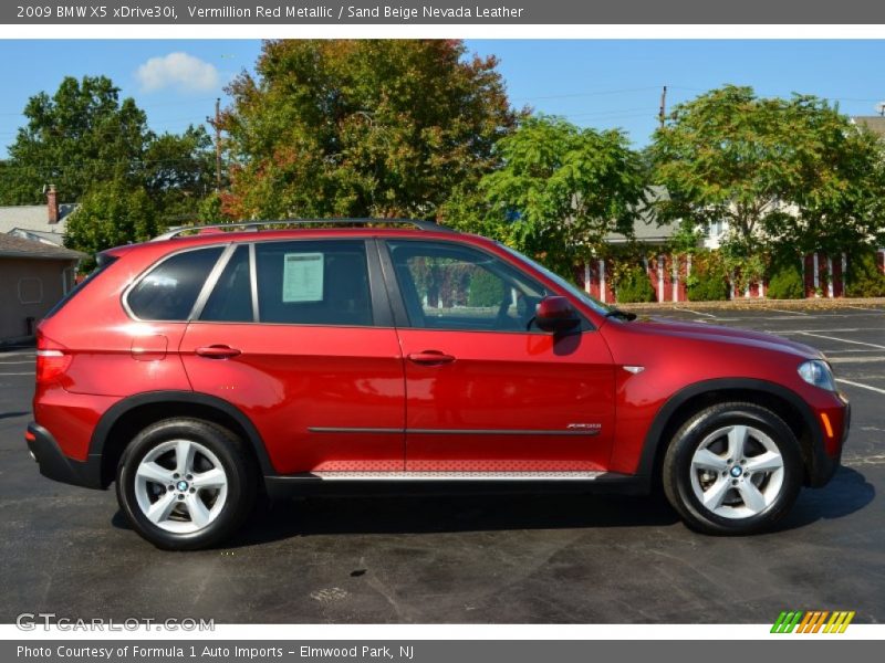 Vermillion Red Metallic / Sand Beige Nevada Leather 2009 BMW X5 xDrive30i
