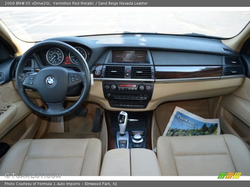 Vermillion Red Metallic / Sand Beige Nevada Leather 2009 BMW X5 xDrive30i