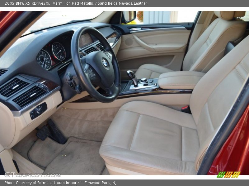 Vermillion Red Metallic / Sand Beige Nevada Leather 2009 BMW X5 xDrive30i
