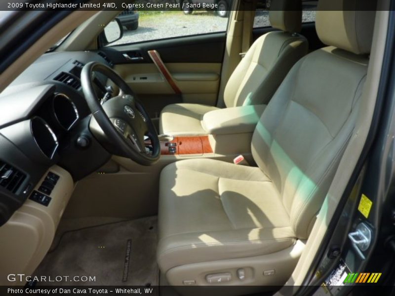 Cypress Green Pearl / Sand Beige 2009 Toyota Highlander Limited 4WD