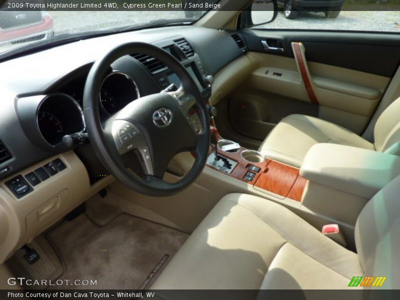 Cypress Green Pearl / Sand Beige 2009 Toyota Highlander Limited 4WD