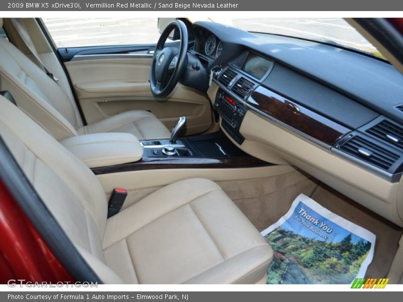Vermillion Red Metallic / Sand Beige Nevada Leather 2009 BMW X5 xDrive30i