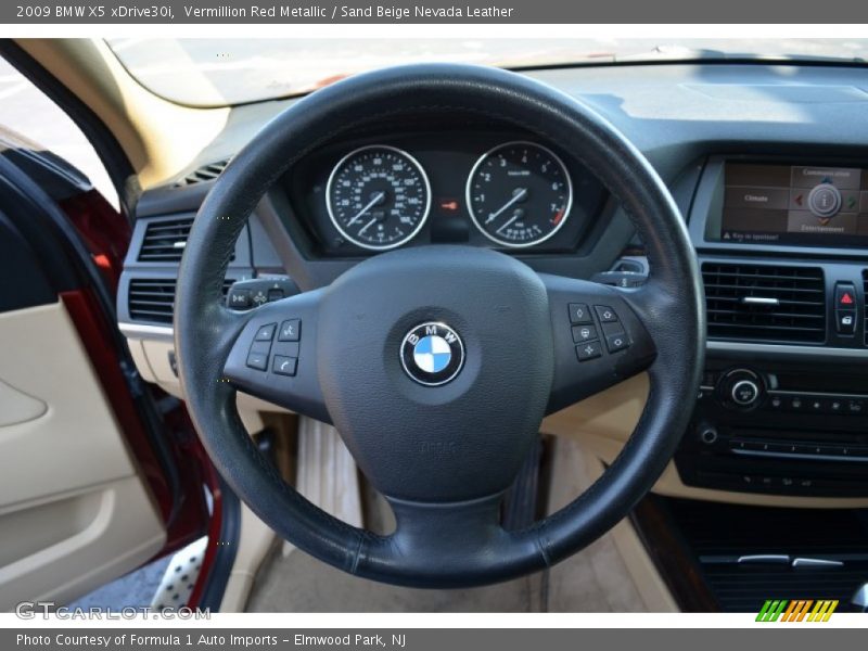 Vermillion Red Metallic / Sand Beige Nevada Leather 2009 BMW X5 xDrive30i