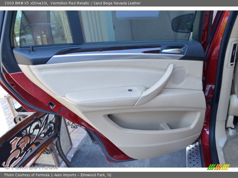 Vermillion Red Metallic / Sand Beige Nevada Leather 2009 BMW X5 xDrive30i