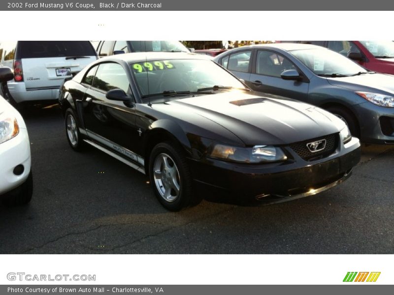 Black / Dark Charcoal 2002 Ford Mustang V6 Coupe