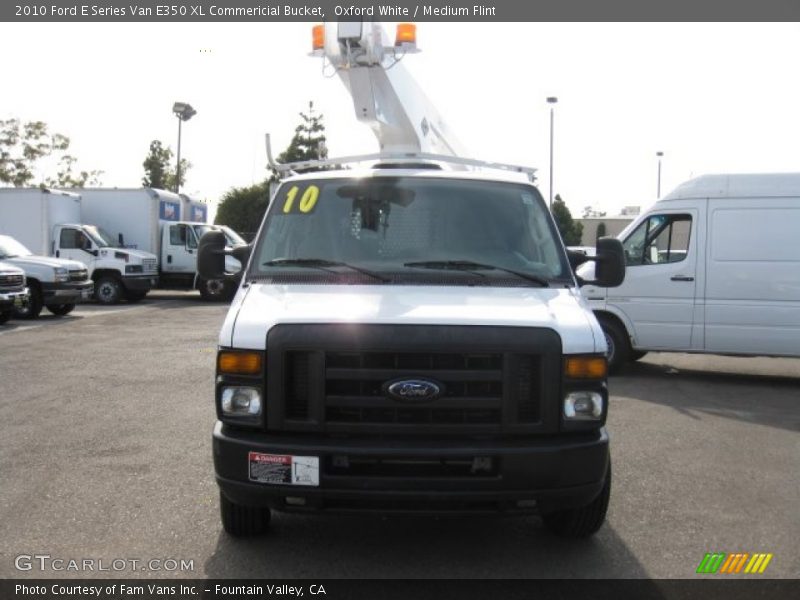 Oxford White / Medium Flint 2010 Ford E Series Van E350 XL Commericial Bucket