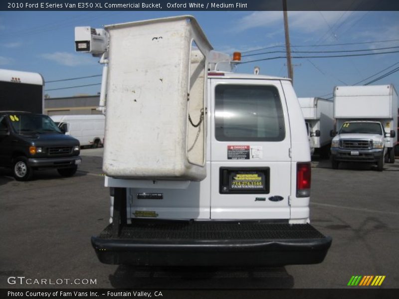 Oxford White / Medium Flint 2010 Ford E Series Van E350 XL Commericial Bucket