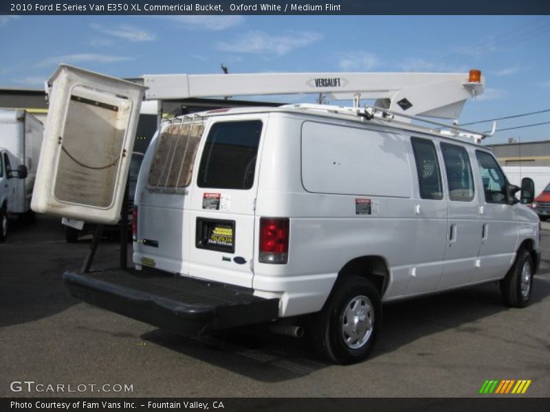 Oxford White / Medium Flint 2010 Ford E Series Van E350 XL Commericial Bucket