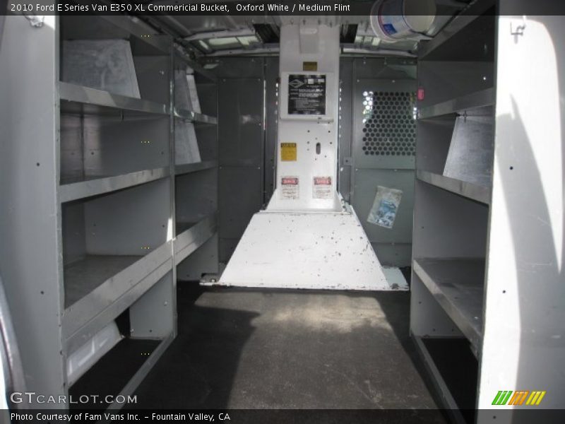 Oxford White / Medium Flint 2010 Ford E Series Van E350 XL Commericial Bucket