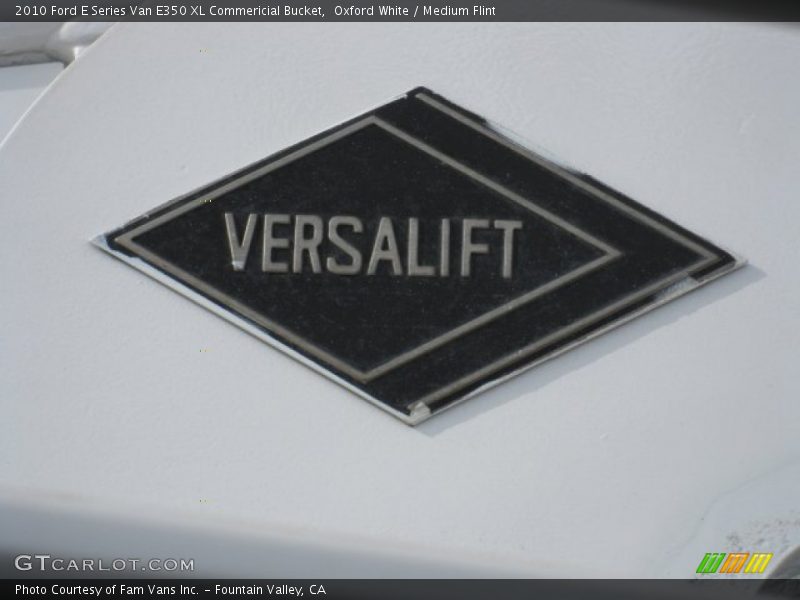 Oxford White / Medium Flint 2010 Ford E Series Van E350 XL Commericial Bucket