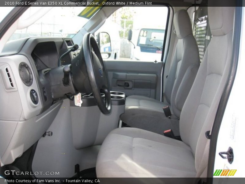 Oxford White / Medium Flint 2010 Ford E Series Van E350 XL Commericial Bucket