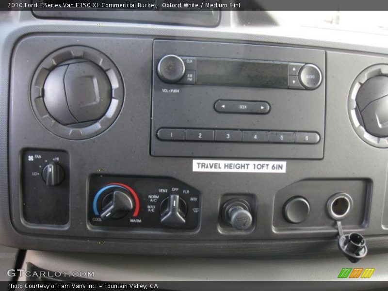 Oxford White / Medium Flint 2010 Ford E Series Van E350 XL Commericial Bucket