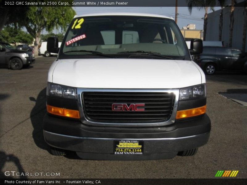 Summit White / Medium Pewter 2012 GMC Savana Van 2500 Cargo