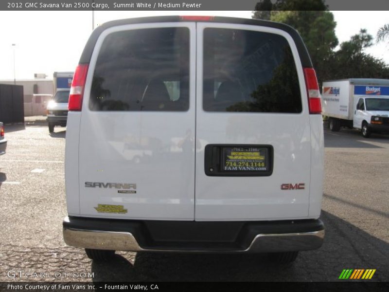 Summit White / Medium Pewter 2012 GMC Savana Van 2500 Cargo