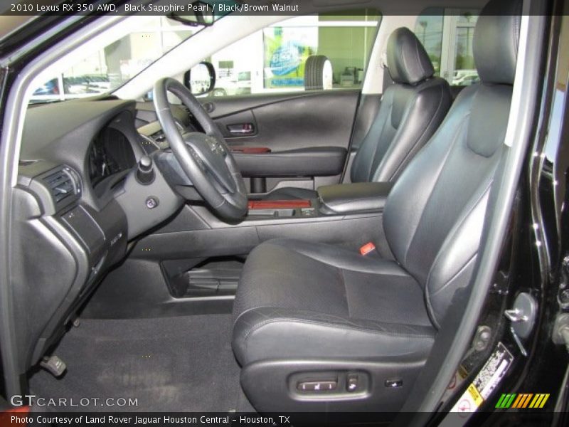 Black Sapphire Pearl / Black/Brown Walnut 2010 Lexus RX 350 AWD