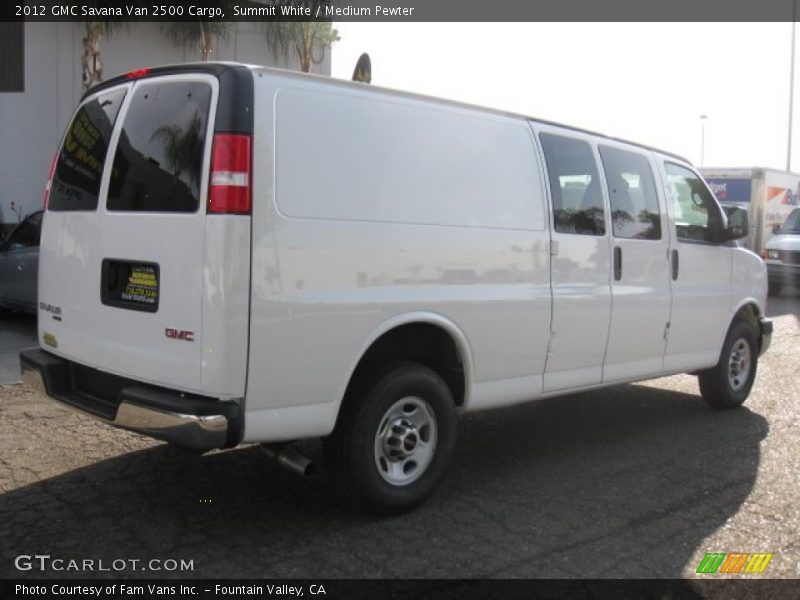 Summit White / Medium Pewter 2012 GMC Savana Van 2500 Cargo
