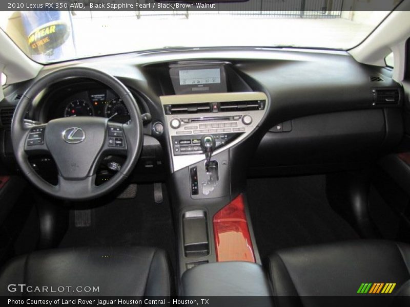 Black Sapphire Pearl / Black/Brown Walnut 2010 Lexus RX 350 AWD