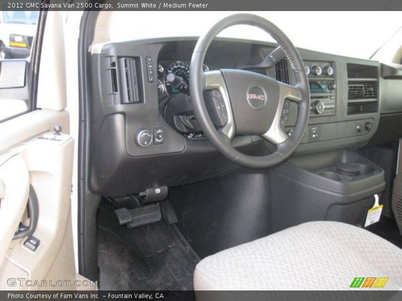 Summit White / Medium Pewter 2012 GMC Savana Van 2500 Cargo