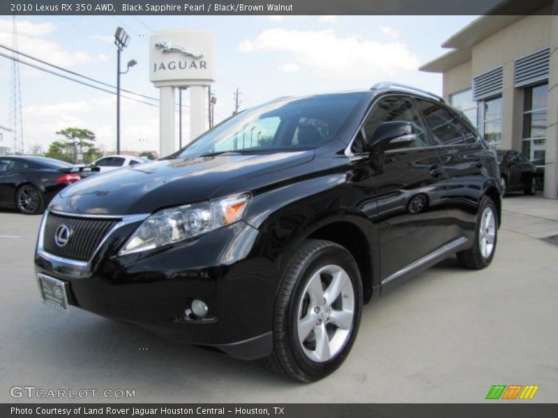 Black Sapphire Pearl / Black/Brown Walnut 2010 Lexus RX 350 AWD
