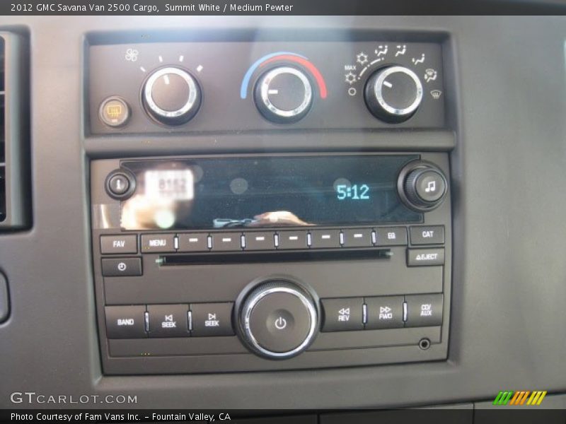 Summit White / Medium Pewter 2012 GMC Savana Van 2500 Cargo