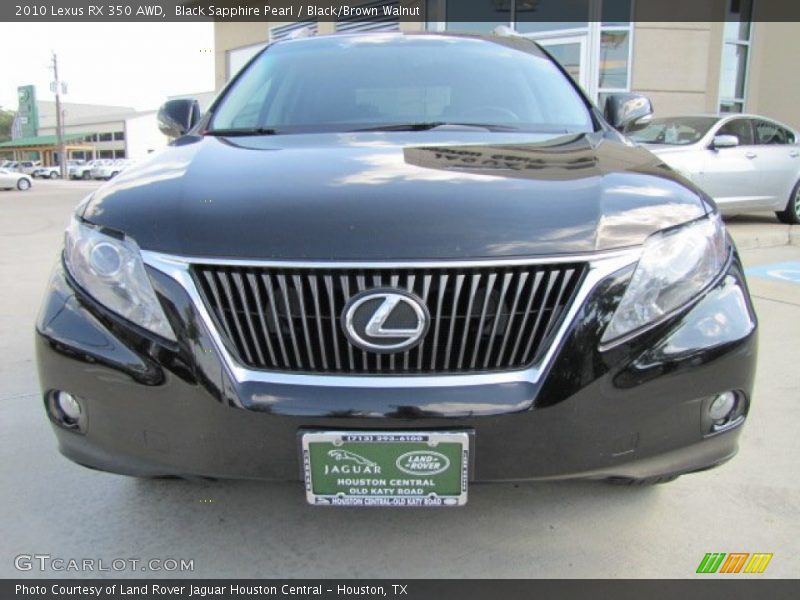 Black Sapphire Pearl / Black/Brown Walnut 2010 Lexus RX 350 AWD