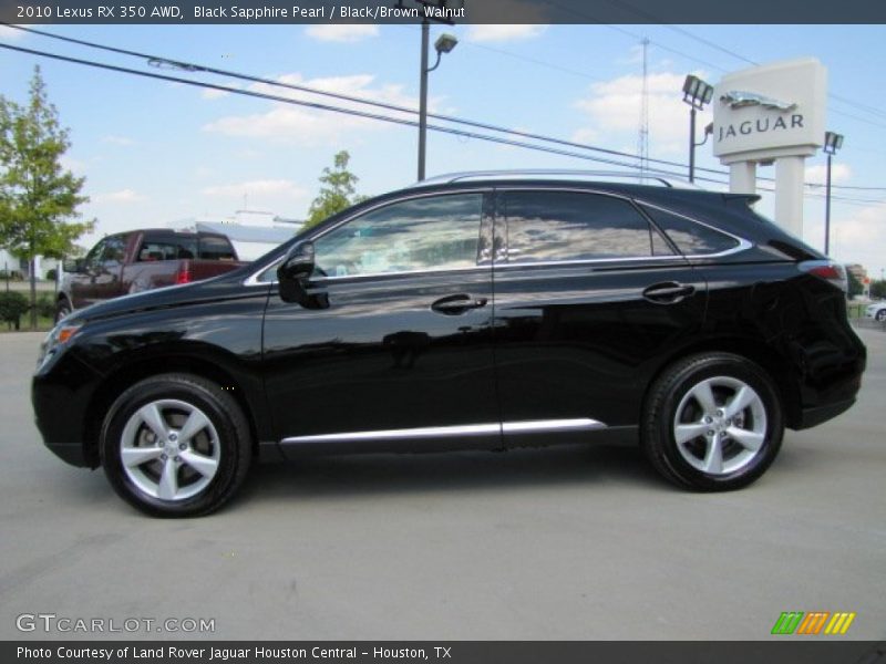 Black Sapphire Pearl / Black/Brown Walnut 2010 Lexus RX 350 AWD
