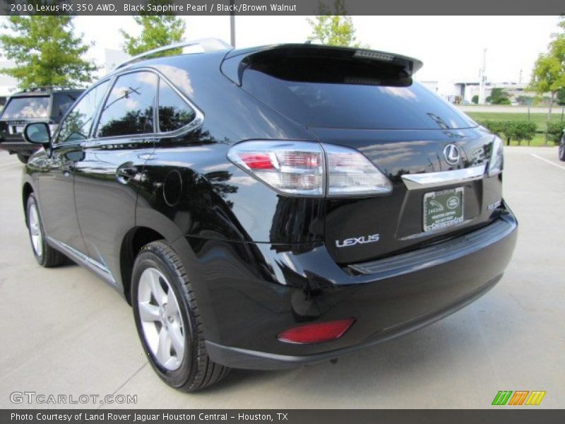 Black Sapphire Pearl / Black/Brown Walnut 2010 Lexus RX 350 AWD