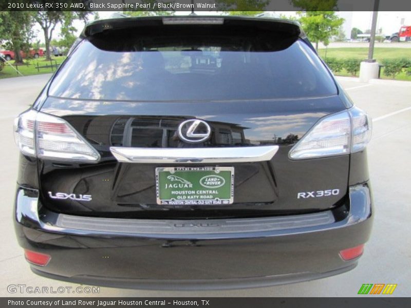 Black Sapphire Pearl / Black/Brown Walnut 2010 Lexus RX 350 AWD
