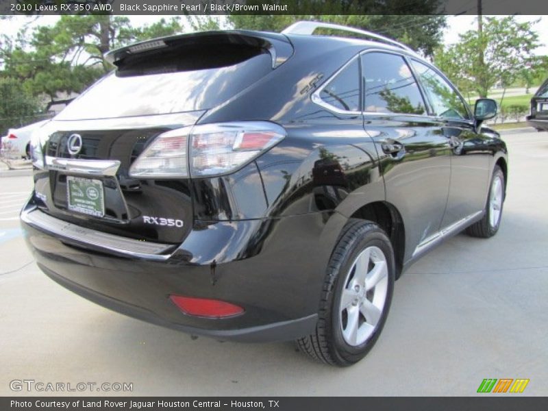 Black Sapphire Pearl / Black/Brown Walnut 2010 Lexus RX 350 AWD