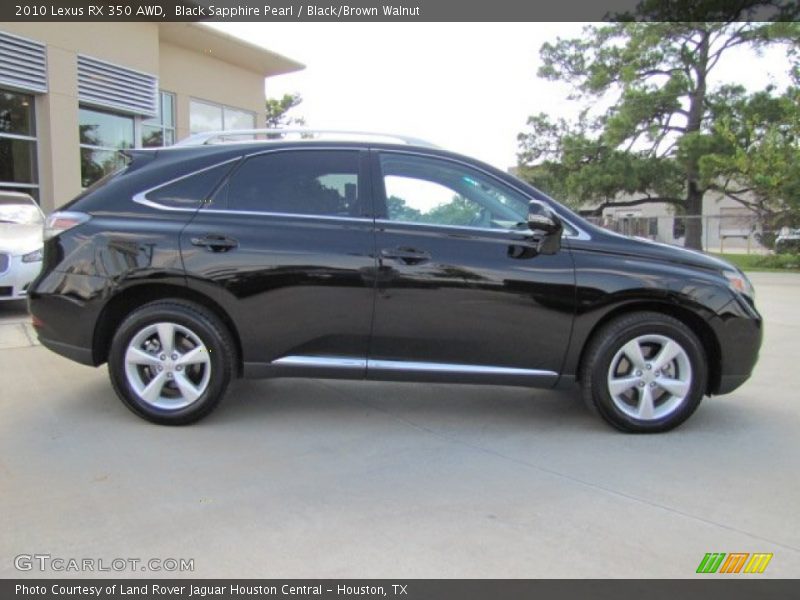 Black Sapphire Pearl / Black/Brown Walnut 2010 Lexus RX 350 AWD