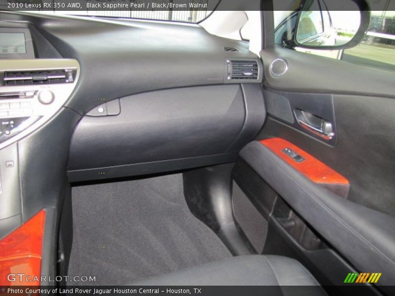 Black Sapphire Pearl / Black/Brown Walnut 2010 Lexus RX 350 AWD