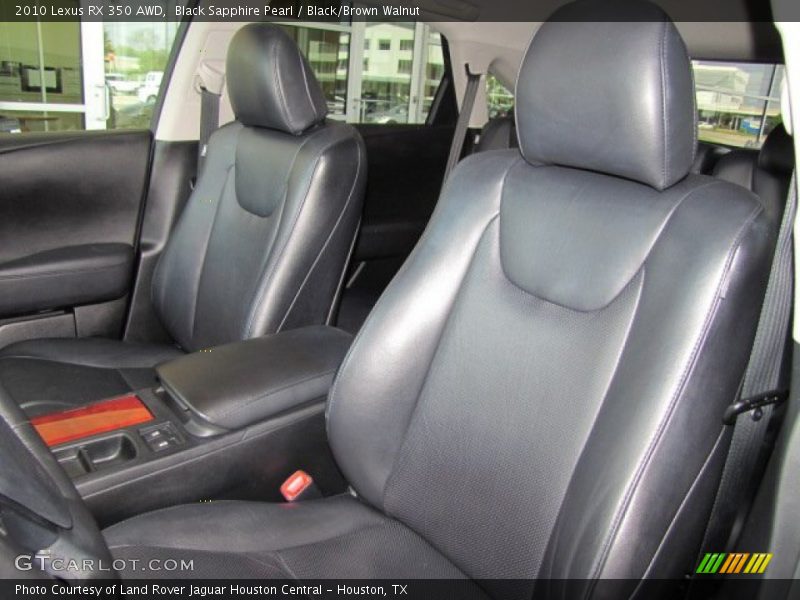 Black Sapphire Pearl / Black/Brown Walnut 2010 Lexus RX 350 AWD