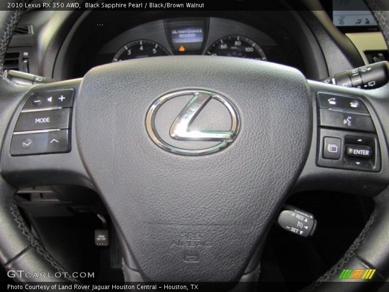 Black Sapphire Pearl / Black/Brown Walnut 2010 Lexus RX 350 AWD