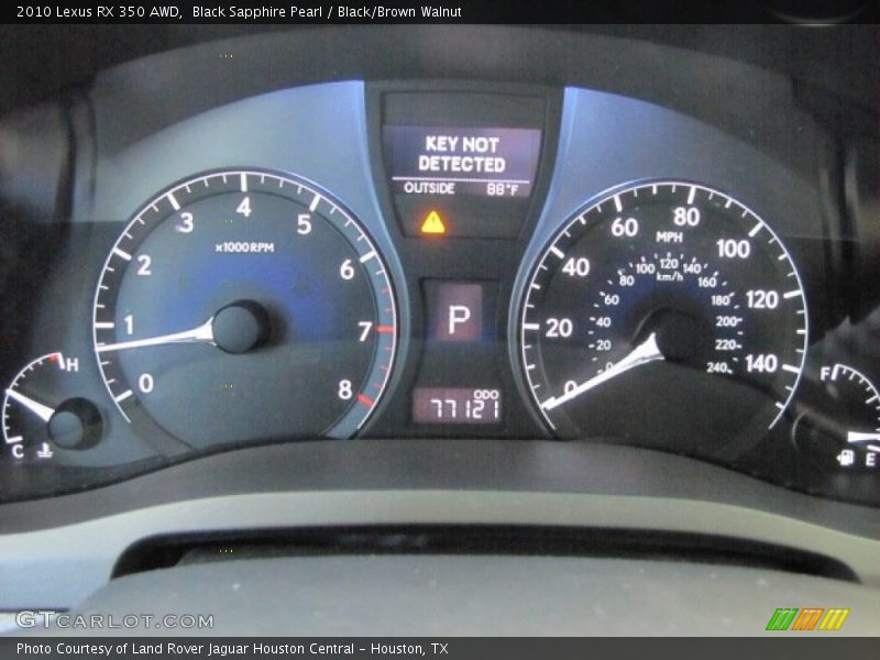 Black Sapphire Pearl / Black/Brown Walnut 2010 Lexus RX 350 AWD