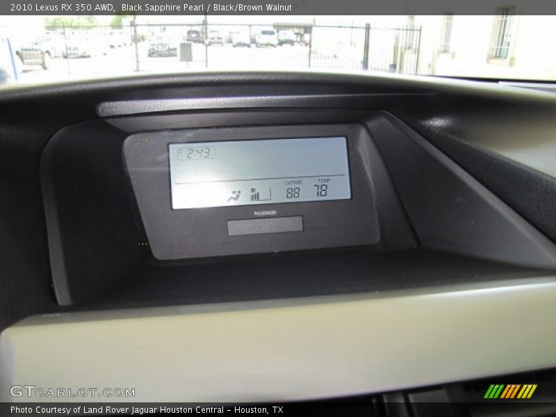 Black Sapphire Pearl / Black/Brown Walnut 2010 Lexus RX 350 AWD