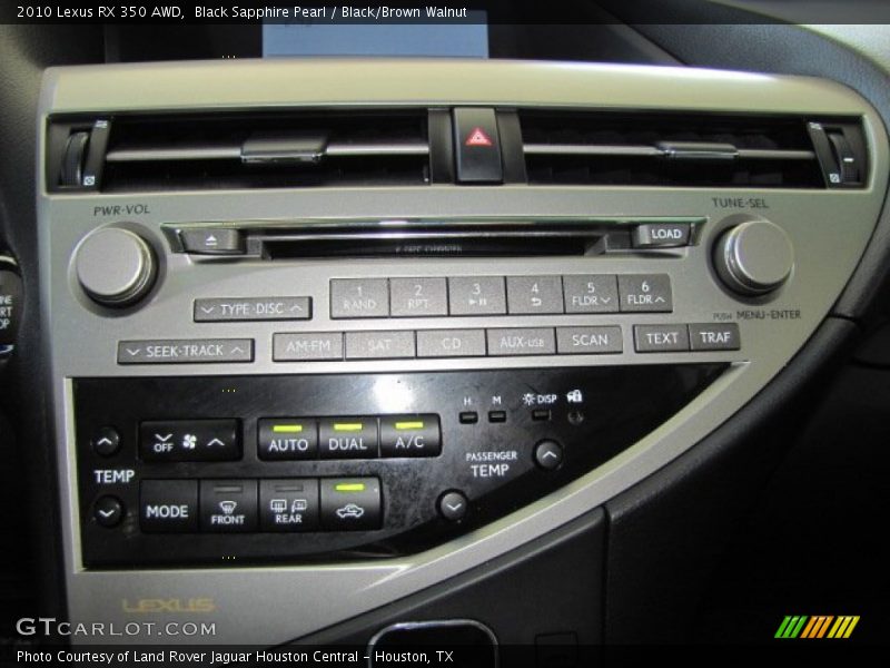Black Sapphire Pearl / Black/Brown Walnut 2010 Lexus RX 350 AWD
