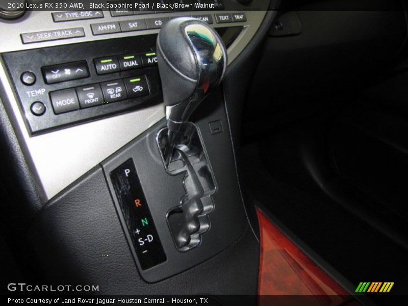 Black Sapphire Pearl / Black/Brown Walnut 2010 Lexus RX 350 AWD
