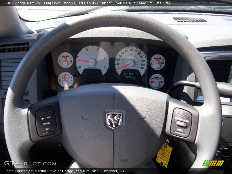 Bright Silver Metallic / Medium Slate Gray 2009 Dodge Ram 2500 Big Horn Edition Quad Cab 4x4