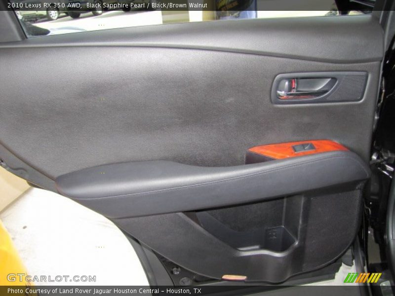 Black Sapphire Pearl / Black/Brown Walnut 2010 Lexus RX 350 AWD