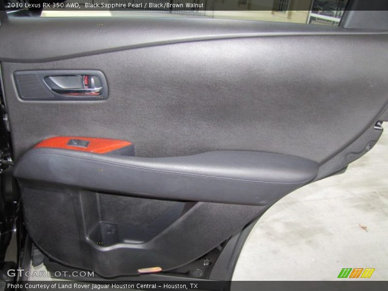 Black Sapphire Pearl / Black/Brown Walnut 2010 Lexus RX 350 AWD