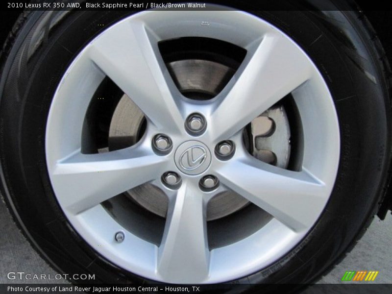 Black Sapphire Pearl / Black/Brown Walnut 2010 Lexus RX 350 AWD