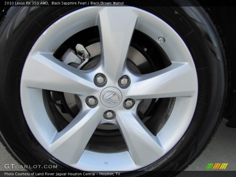 Black Sapphire Pearl / Black/Brown Walnut 2010 Lexus RX 350 AWD